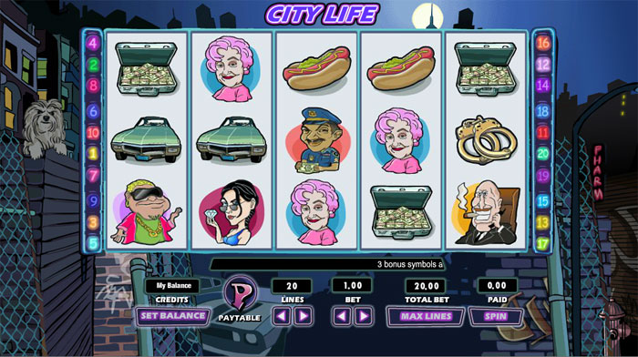City Life slot game scene