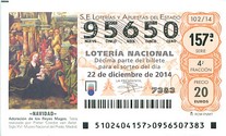 Spanish Christmas lottery ticket 2014