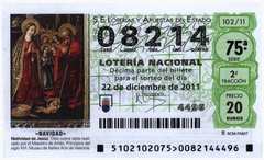 Spanish Christmas lottery ticket 2011