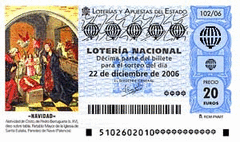 Spanish Christmas lottery ticket 2006