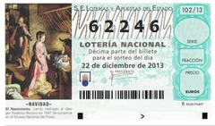 El Gordo de Navidad Christmas Lottery ticket 2013