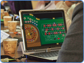 Playing roulette at online casino