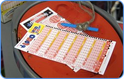UK Lotto and Thunderball blank coupons play-slips bordered