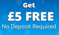Get 5 Pounds Free. No deposit required promotion graphics