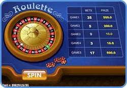 Roulette game scratch card